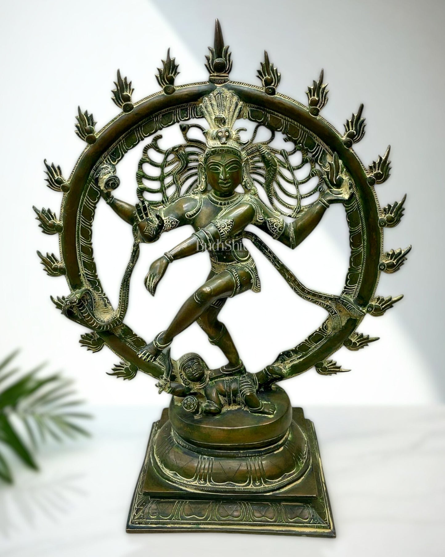 Brass Nataraja Statue 24 inch henna green | 100% Certified Copper & Brass - Sama Homes Idol - Brass Sculpture