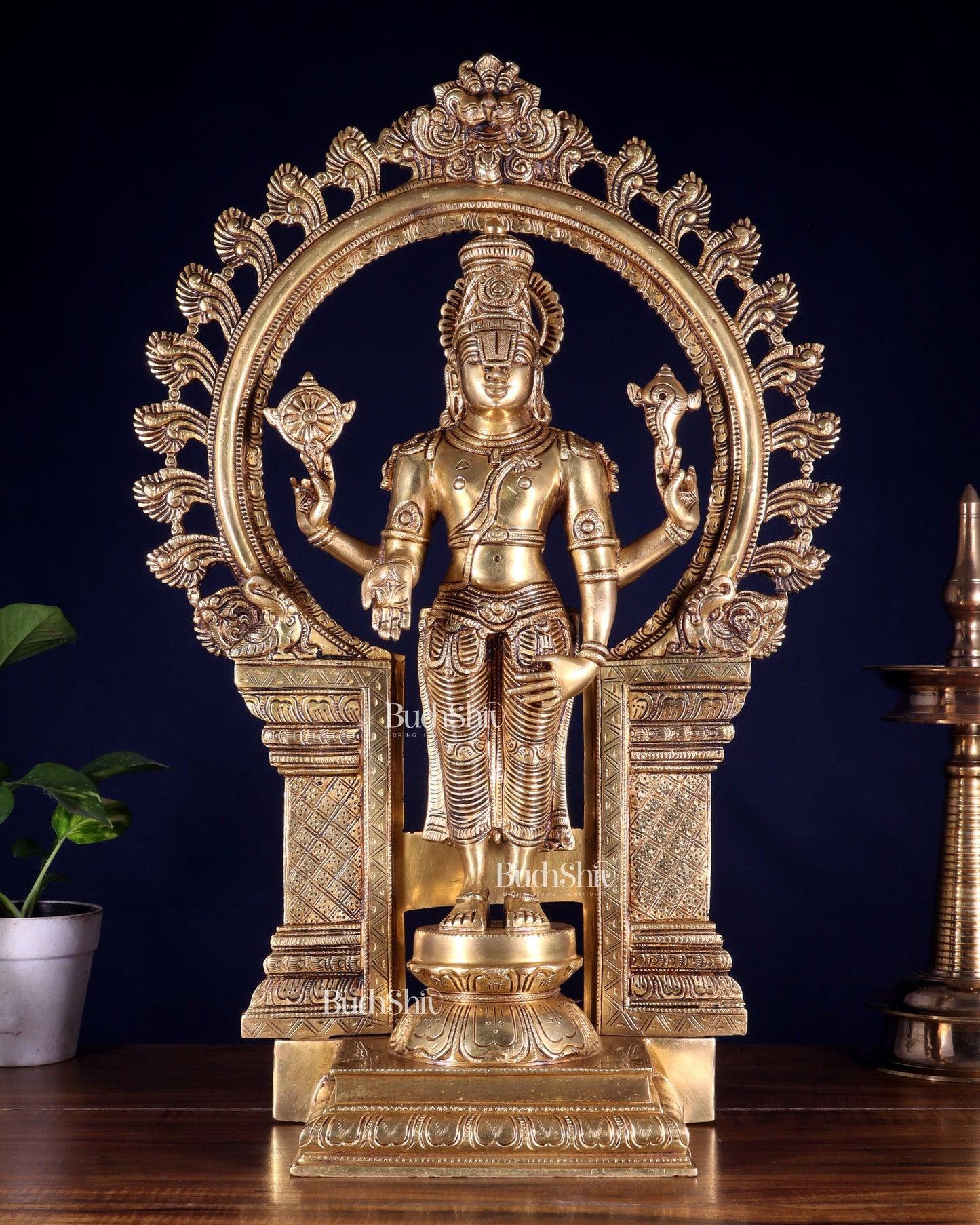 Brass Tirupati Balaji Lord Venkateshwara Swamy idol 23 inch - Sama Homes Idol - Brass Sculpture