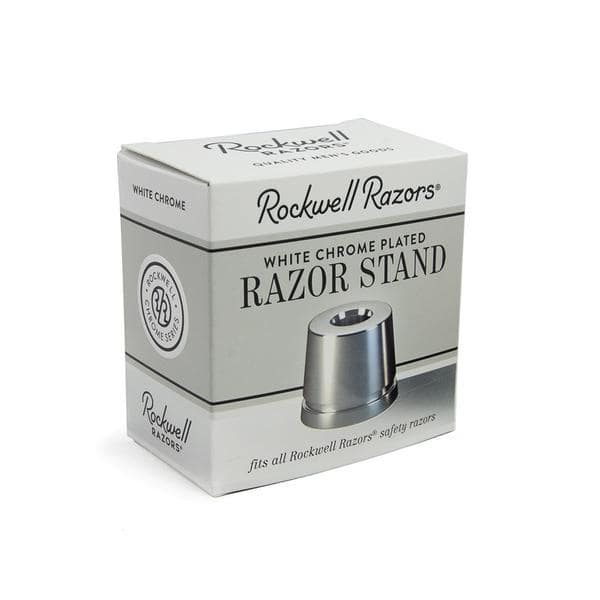 Rockwell Inkwell Razor Stand - White Chrome