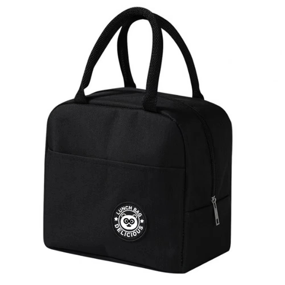 Insulated Lunch Bag Oxford Cloth Lunch Bag Insulated Lunch Box Bag with Leakproof Aluminium Foil Lining Mouth Zipper for Commute – Image 20