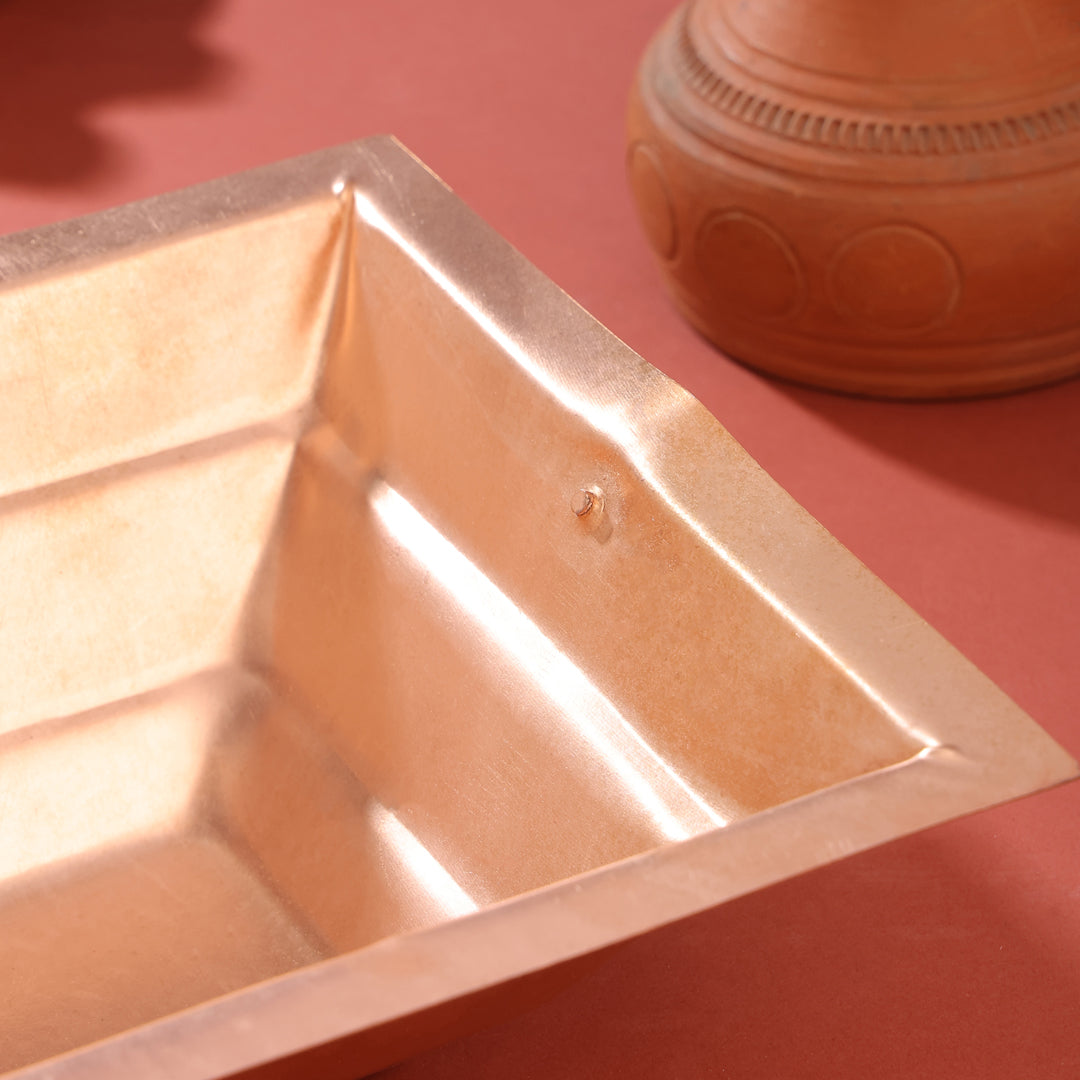 Handcrafted Copper Hawan Kund – Traditional Indian Puja & Ritual Vessel | Sama Homes