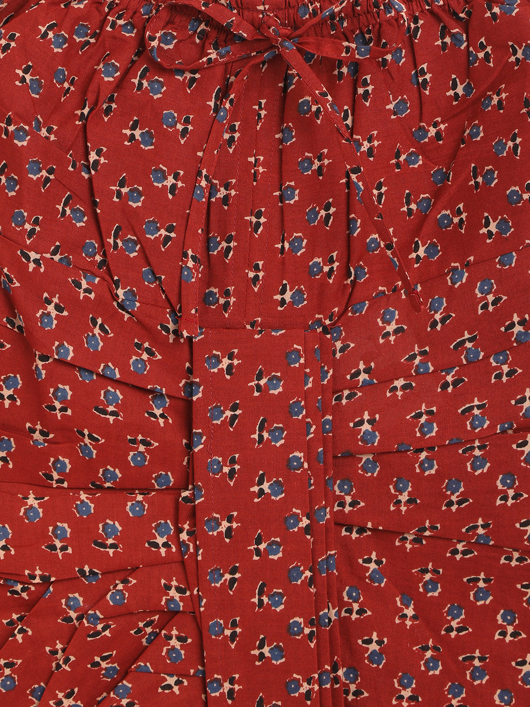 Boys Red Embroidered Buti Dhoti Set