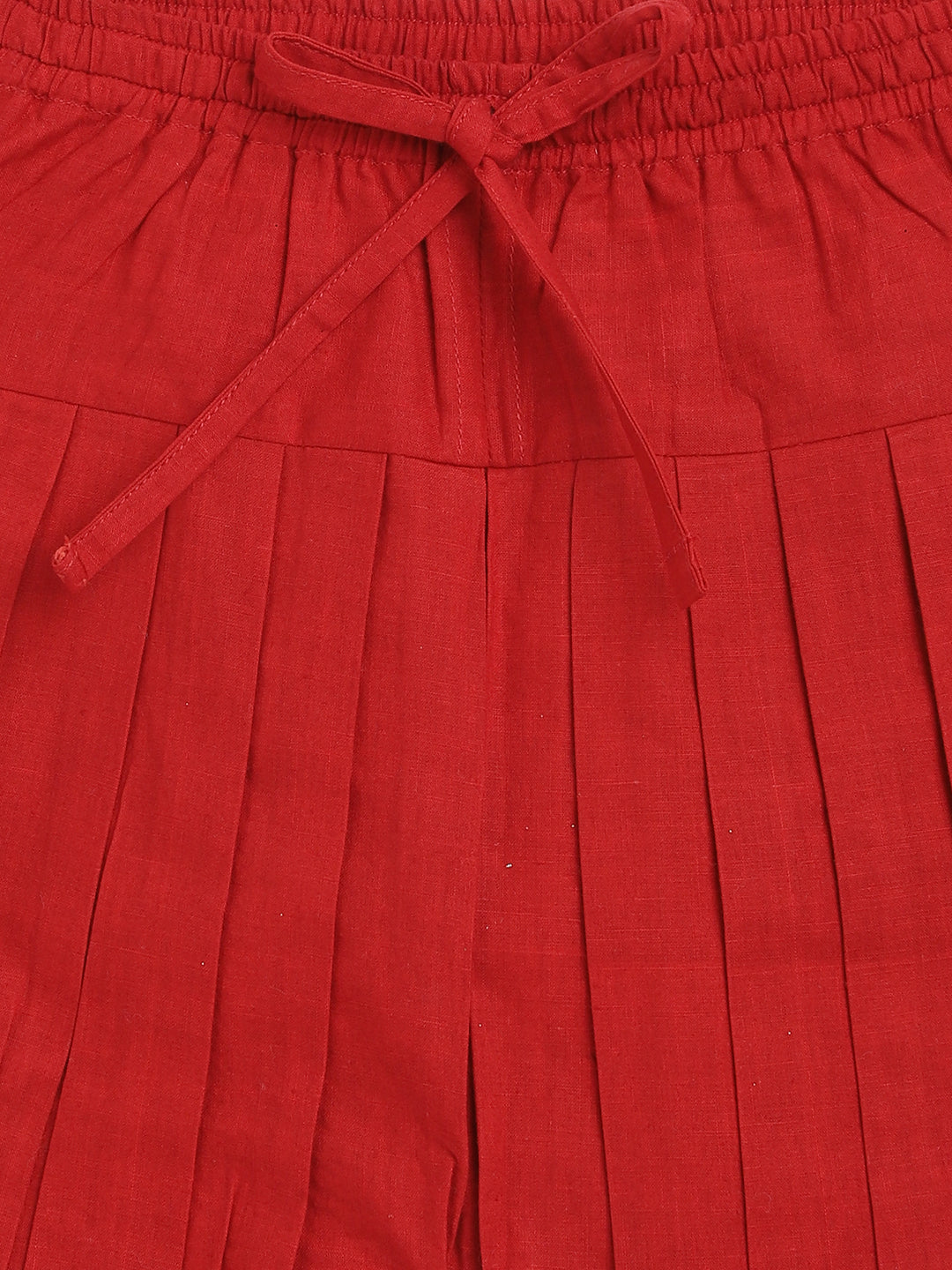 Baby Bandhani Angrakha Set - Red