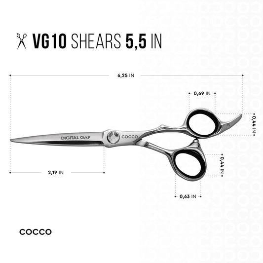 Cocco VG10 5.5" Cutting Shear and 6" Thinning Shear (Right Hand Set)