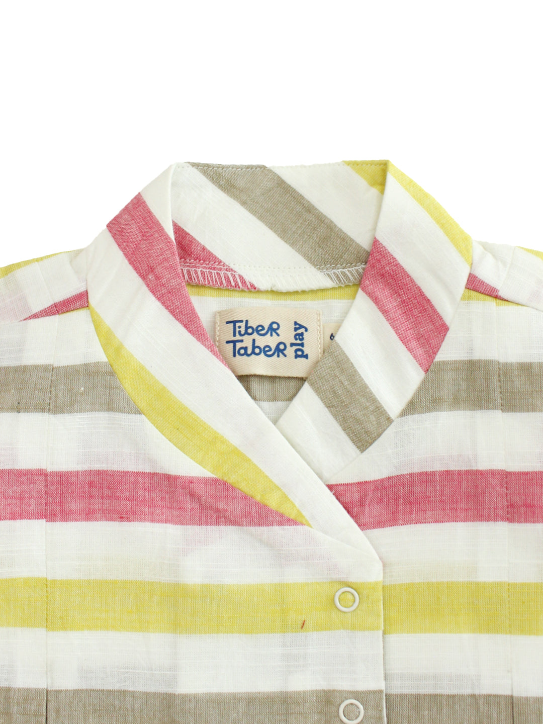 Striped Flexi Kimono Set - White