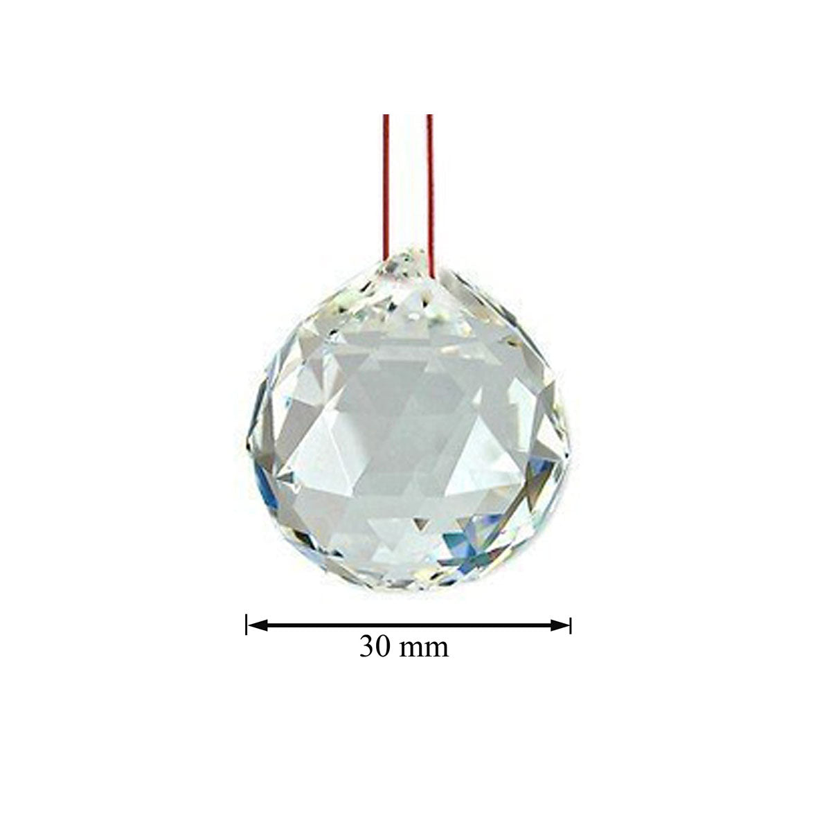 Fengshui Clear Crystal Hanging Ball for Good Luck & Prosperity