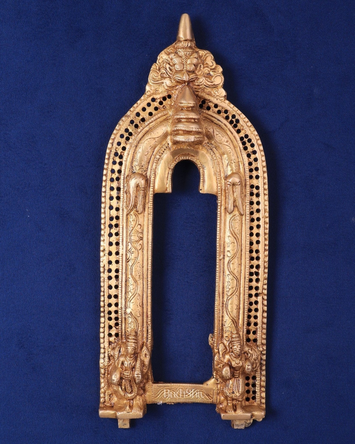 Elegant Brass Prabhavali Wall Hanging – Intricate Design for Home Décor 13" - Sama Homes Idol - Brass Sculpture