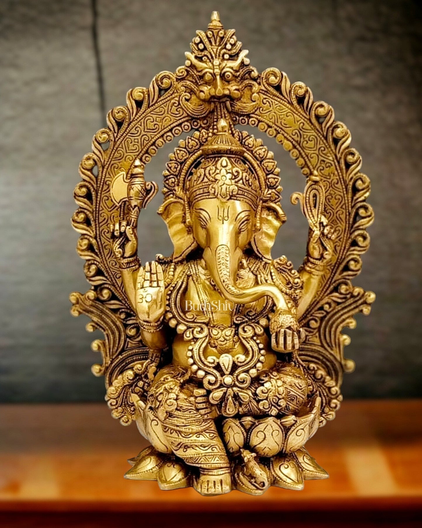 Ganapati Brass statue 15 inch - Sama Homes Idol - Brass Sculpture