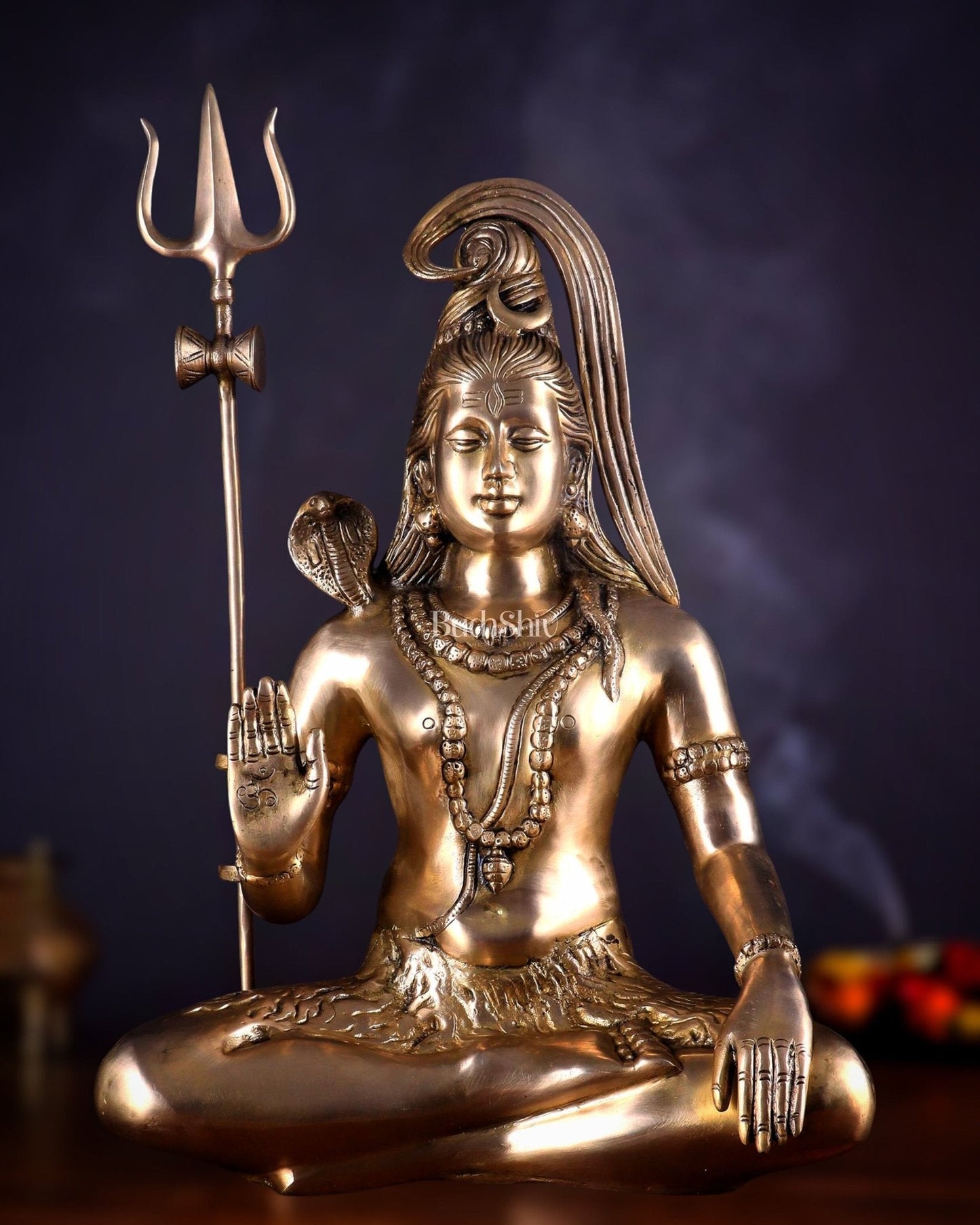 Lord Shiva Brass Idol gangadhar - 20" - Sama Homes Idol - Brass Sculpture