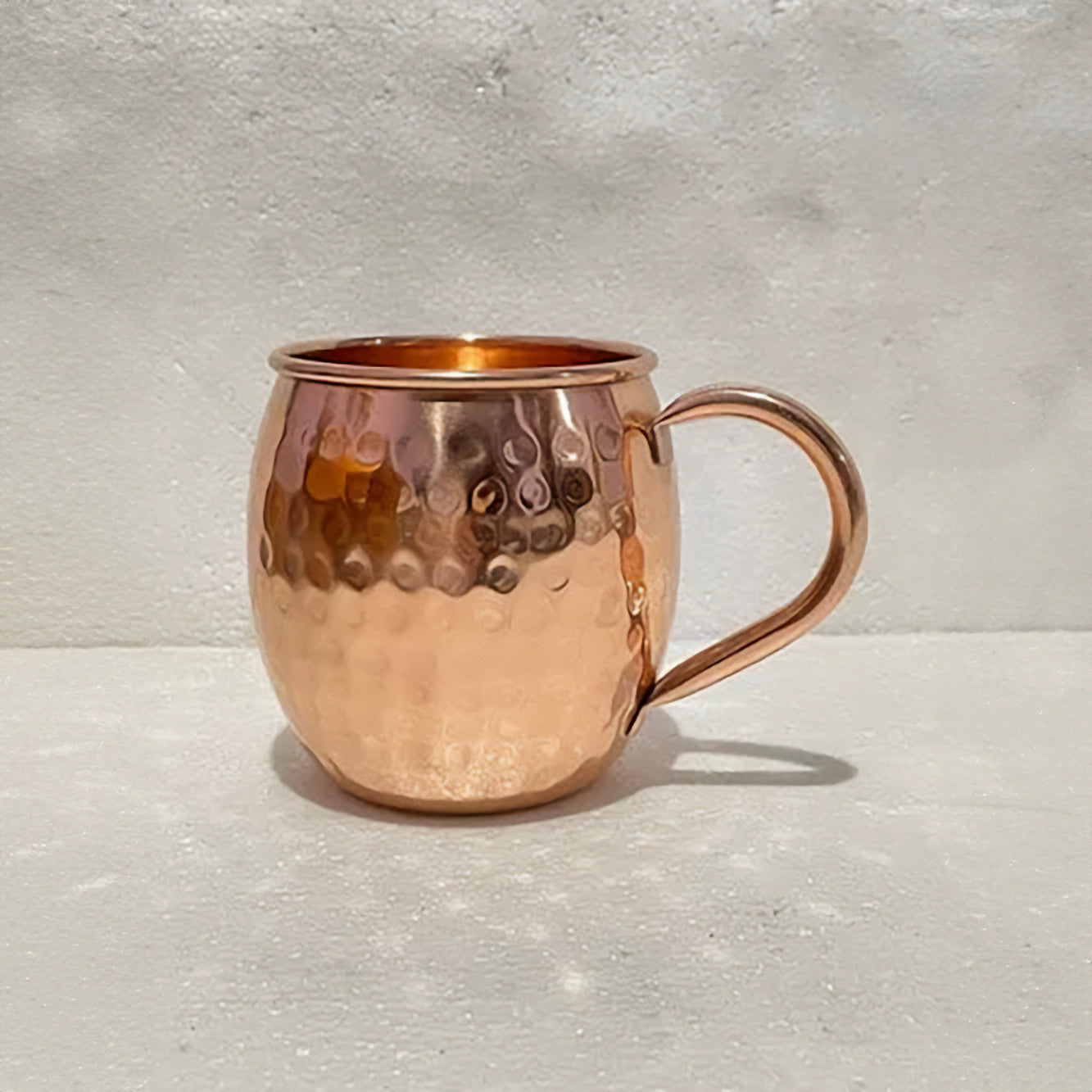 Copper Hammered Mug with Brass store Handle set of 6