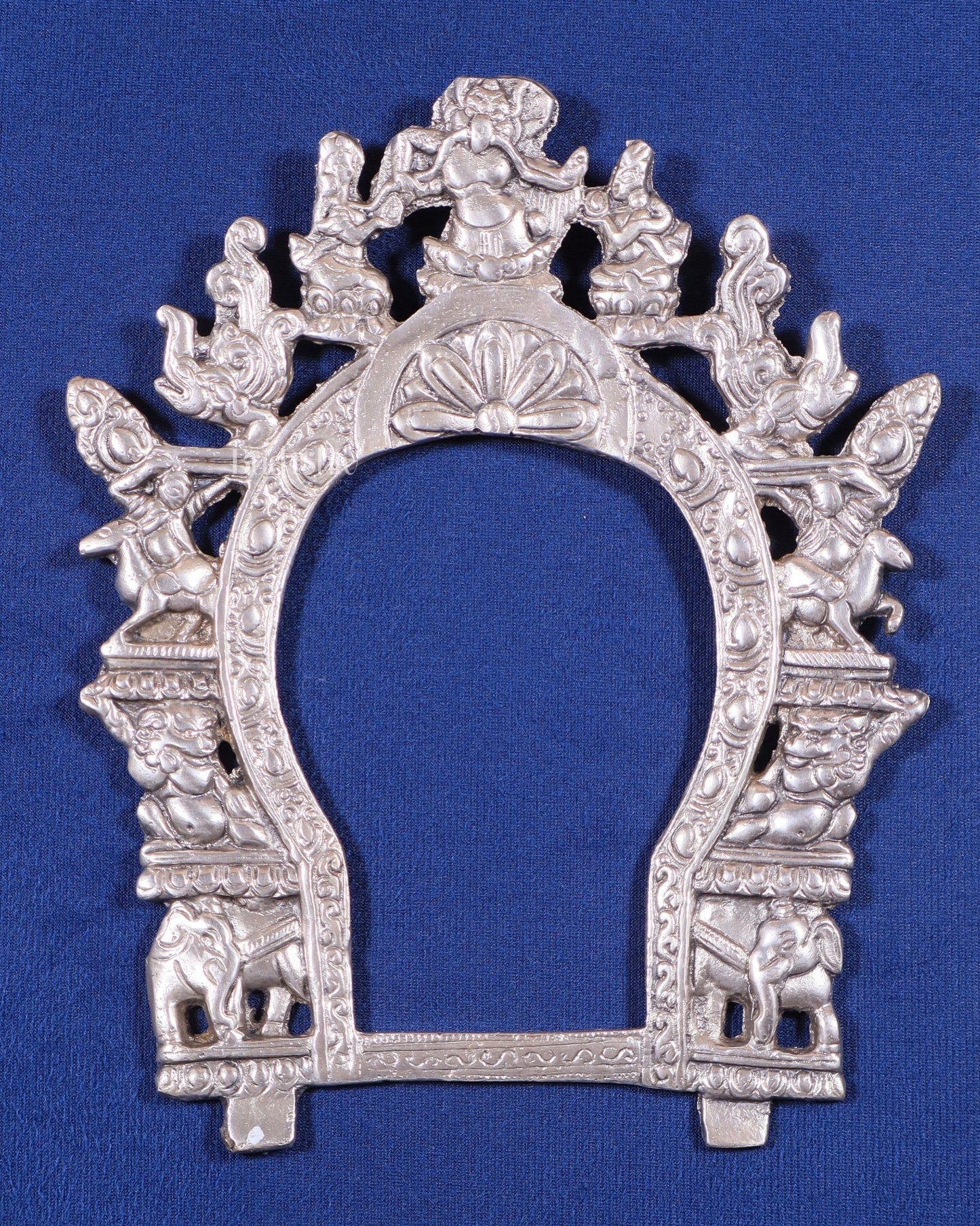 Pure Brass Handcrafted Silver-Plated Prabhavali wall hanging - Sama Homes Idol - Brass Sculpture