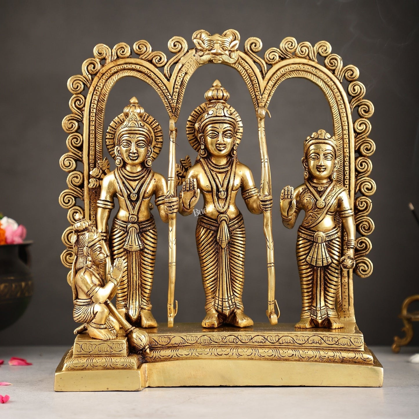 Superfine Brass Ram Darbar Idol - 12 - Sama Homes Idol - Brass Sculpture