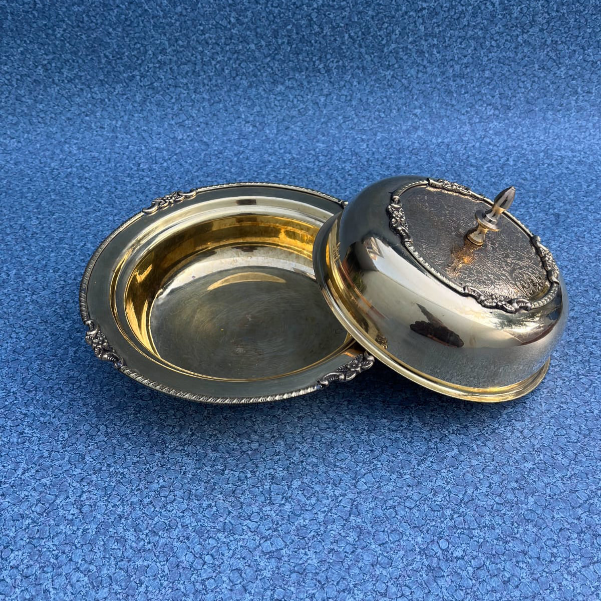 Antique Brass Casserole (Pital Donga) - Authentic Indian Tureen for Cooking & Serving - Sama Homes