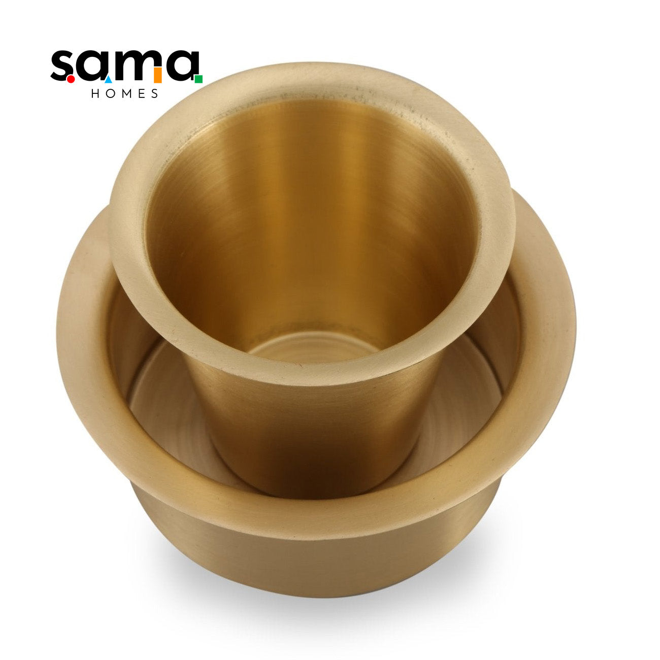 Authentic Brass South Indian Coffee Mug | Handcrafted Traditional Drinkware for Filter Coffee Lovers | Unique Gift Idea - Sama Homes