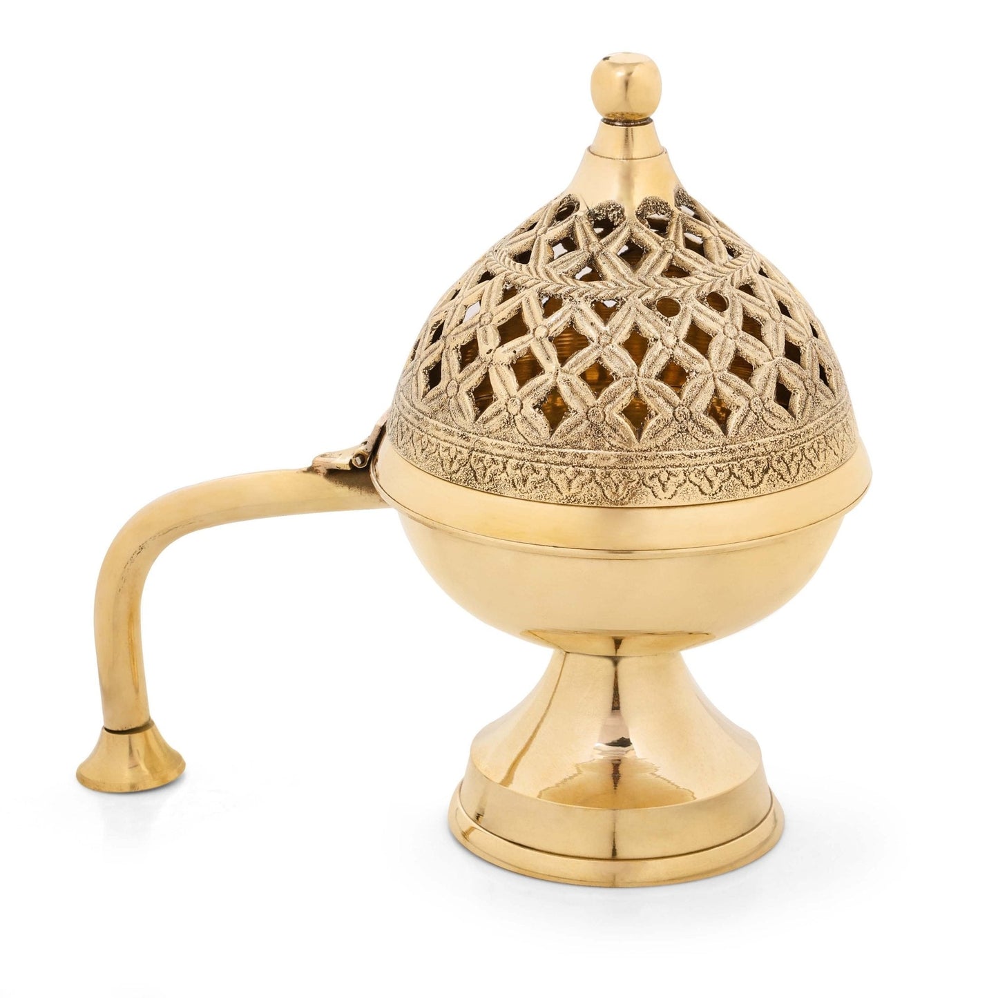Handcrafted Brass Dhupdaan | Traditional Incense Holder for Spiritual Rituals & Home Decor | Ethnic Aroma Diffuser - Sama Homes