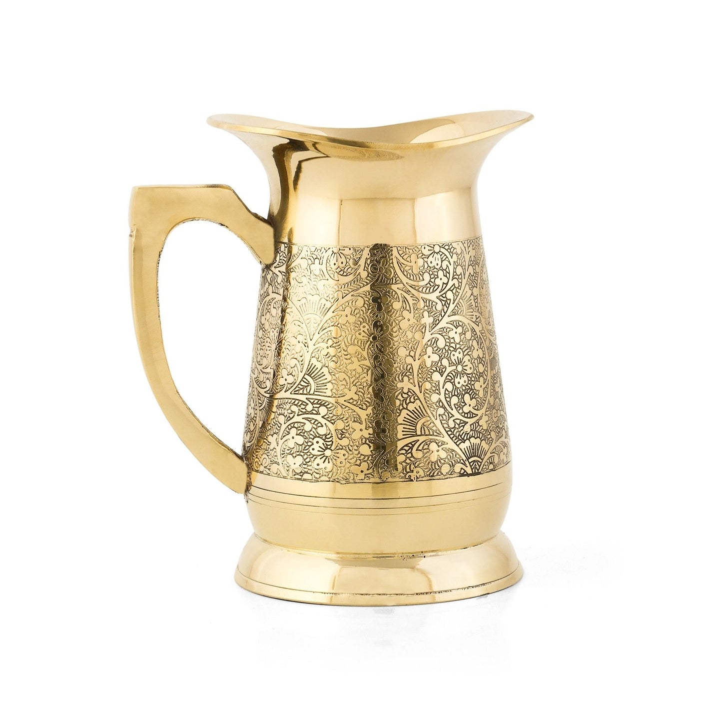 Brass Water Jug | Handmade Sustainable Pitcher | Reusable & Recyclable | Eco-Friendly Ayurvedic Jug for Hydration - Sama Homes