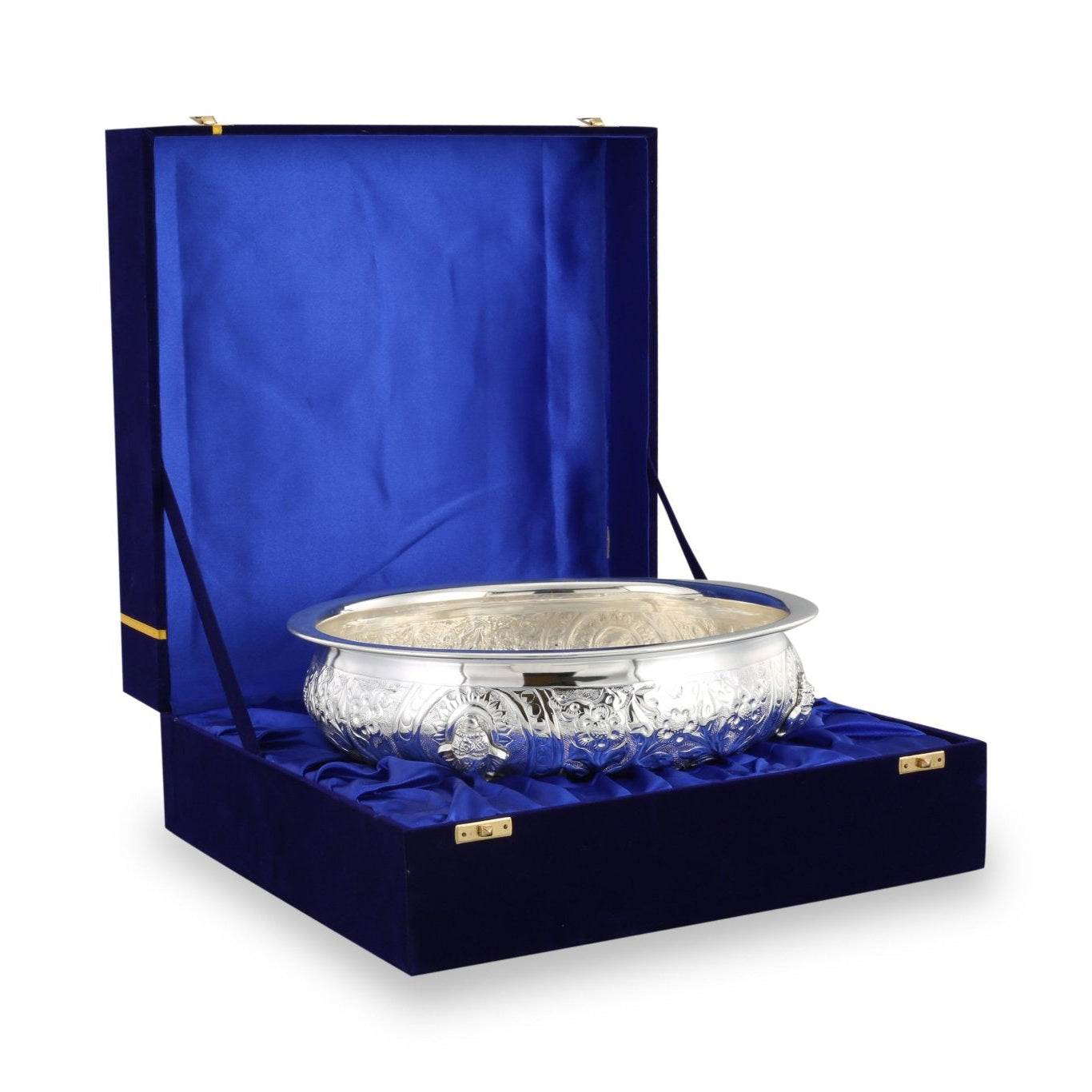 Brass Ganesh Urli with Velvet Box - Sama Homes