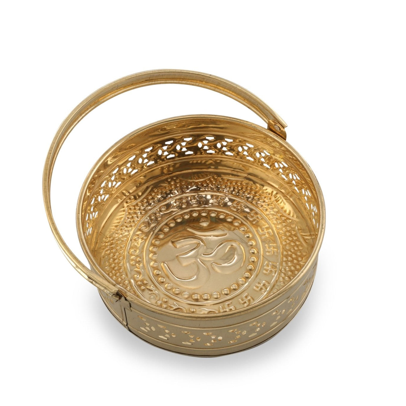 Brass Pooja / Worship Basket - Sama Homes