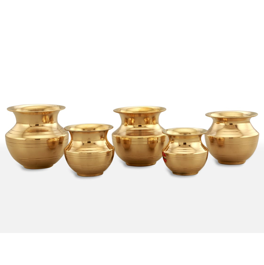 Brass Pooja Lota Pack of 5 / Kalash - Sama Homes