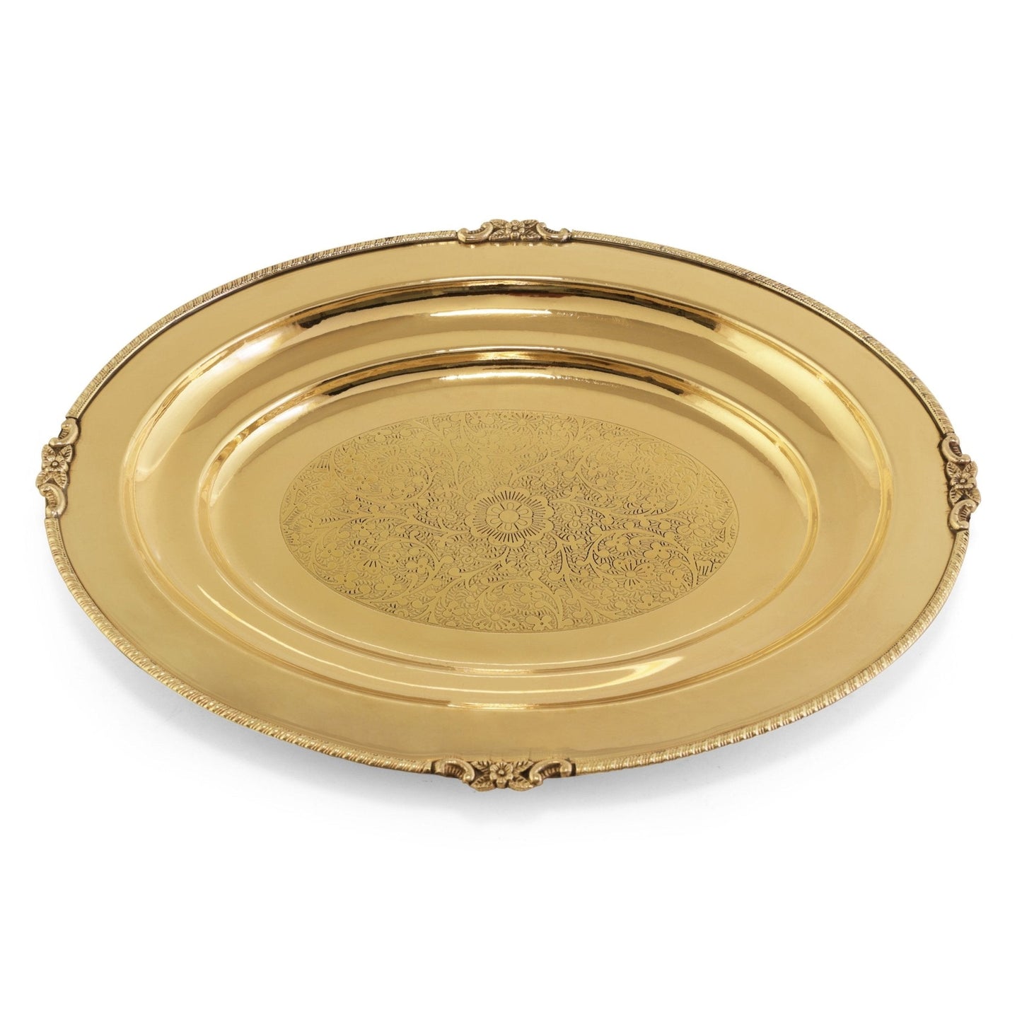 Brass Rice Serving Plate - Sama Homes