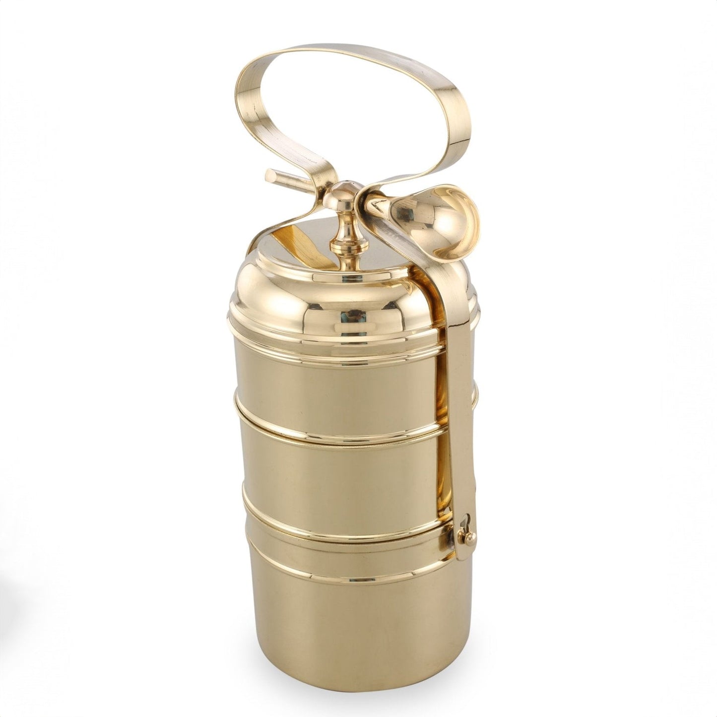 Brass Tiffin Box / Lunch Box with Tin Coating - Sama Homes