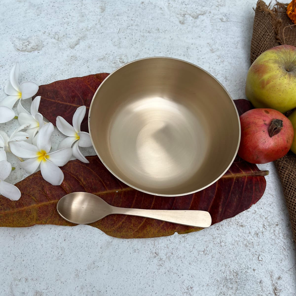 Bronze Bowl / Kansa Porridge Daliya Kheer Bowl / Complete Meal Bowl - Sama Homes