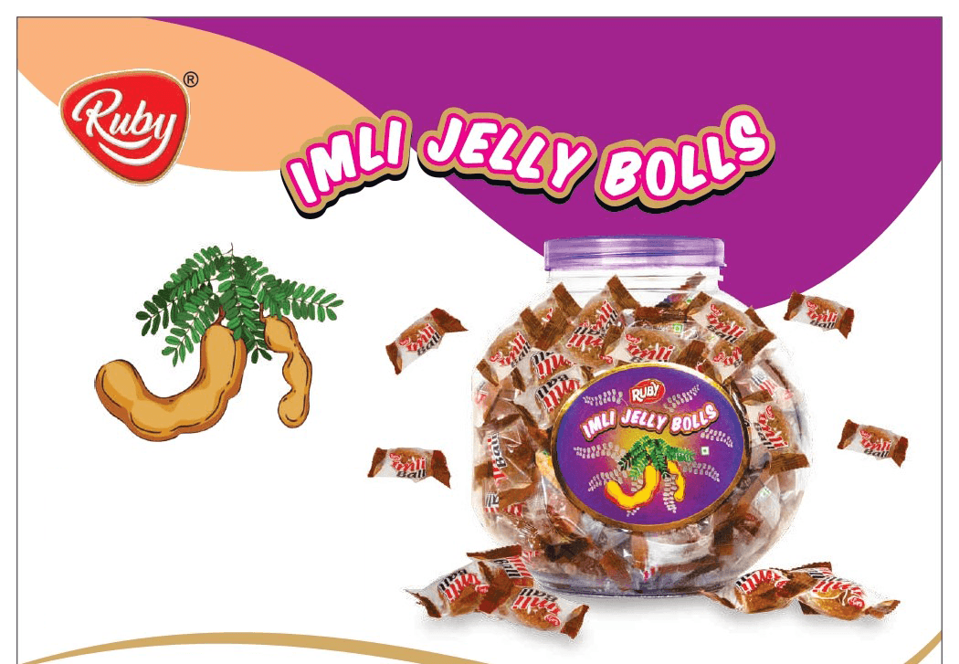 Ruby Imli Jelly Bolls - Imly Flavoured Vegetarian Jelly Pack Of 20 - Sama Homes