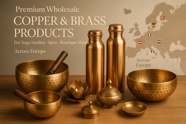 Premium Wholesale Copper and Brass Products for Yoga Studios, Spas, and Boutique Shops Across Europe