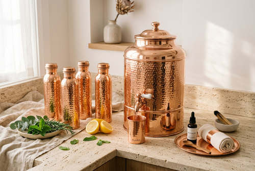 5L–12L Pure Copper Dispenser vs. 1L Copper Bottle: How to Set Up a Family Tamra Jal Hydration Station