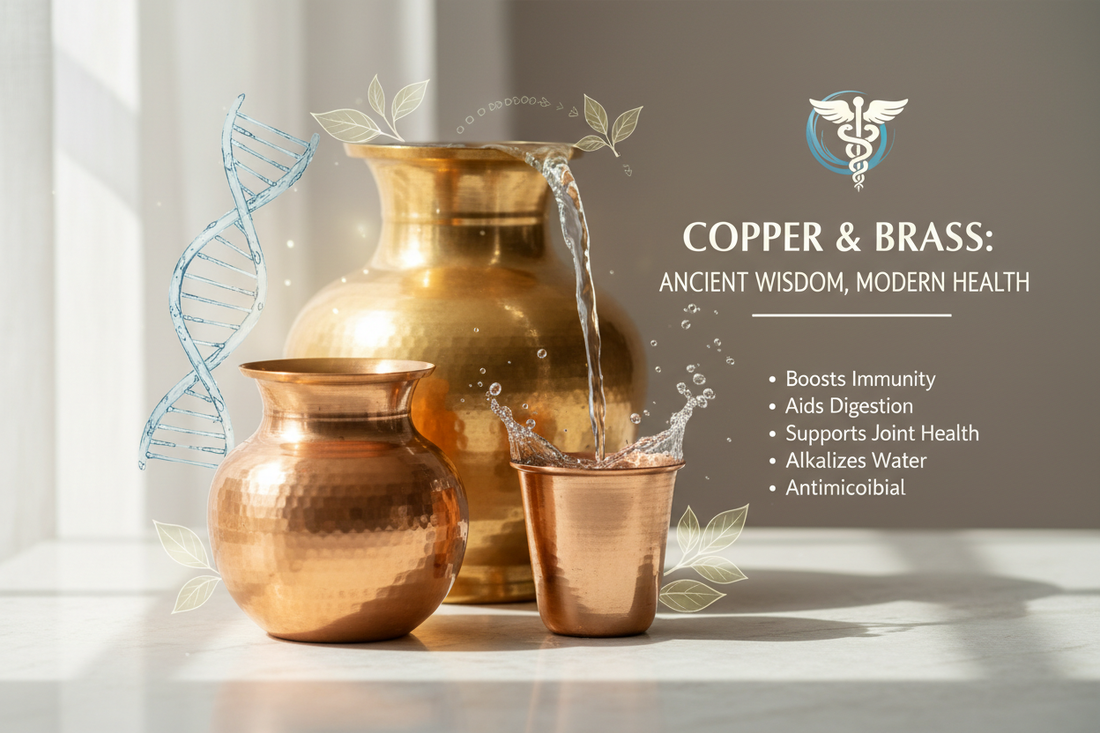Health Benefits of Drinking Water Stored in Copper and Brass Vessels