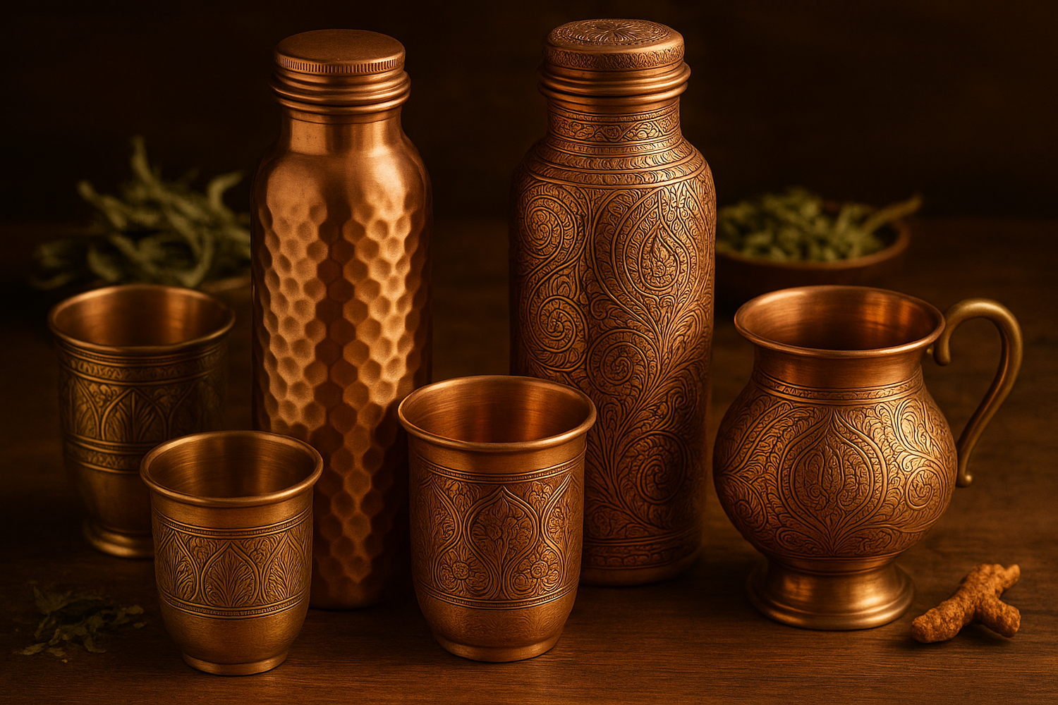Ayurvedic Copper & Brass Drinkware | Authentic Wellness Collection – Sama Homes - Sama Homes