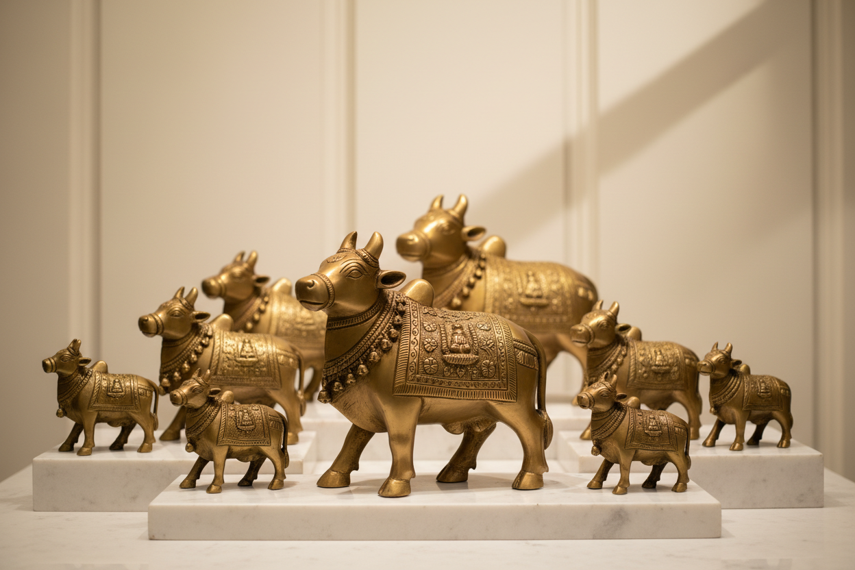 Brass Nandi Sculpture