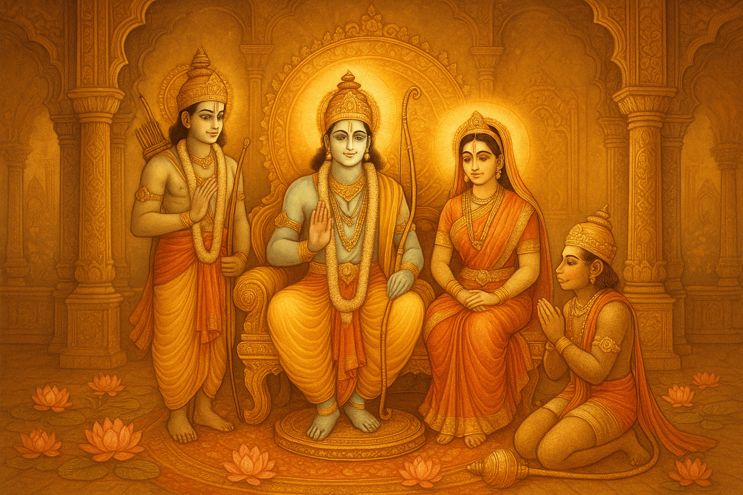 Lord Rama Brass Idols, Statues & Spiritual Décor | Sama Homes