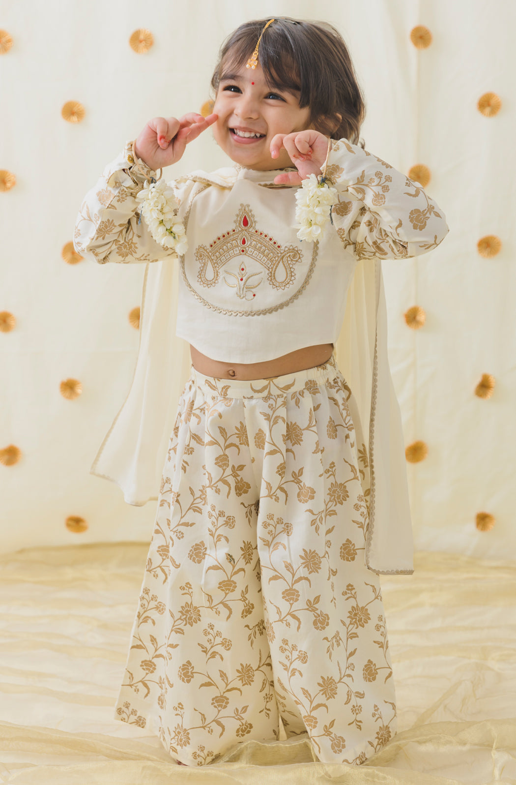 Devi Durga Co-ord Set - Cream - Eco-friendly - Sama Homes