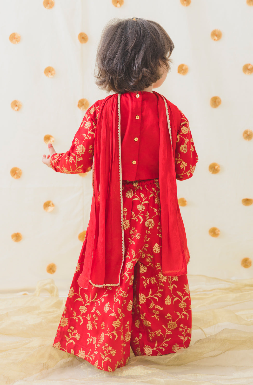 Devi Durga Co-ord Set - Red - Image 3