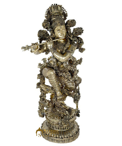 Brass Superfine Krishna Idol Exclusive Masterpiece 3.5 Feet by vendor-unknown - Hindu Gods (View 3)