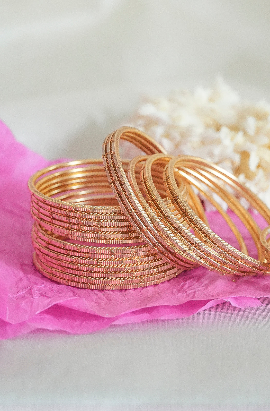 Golden Dot Glitter Bangles - Image 5