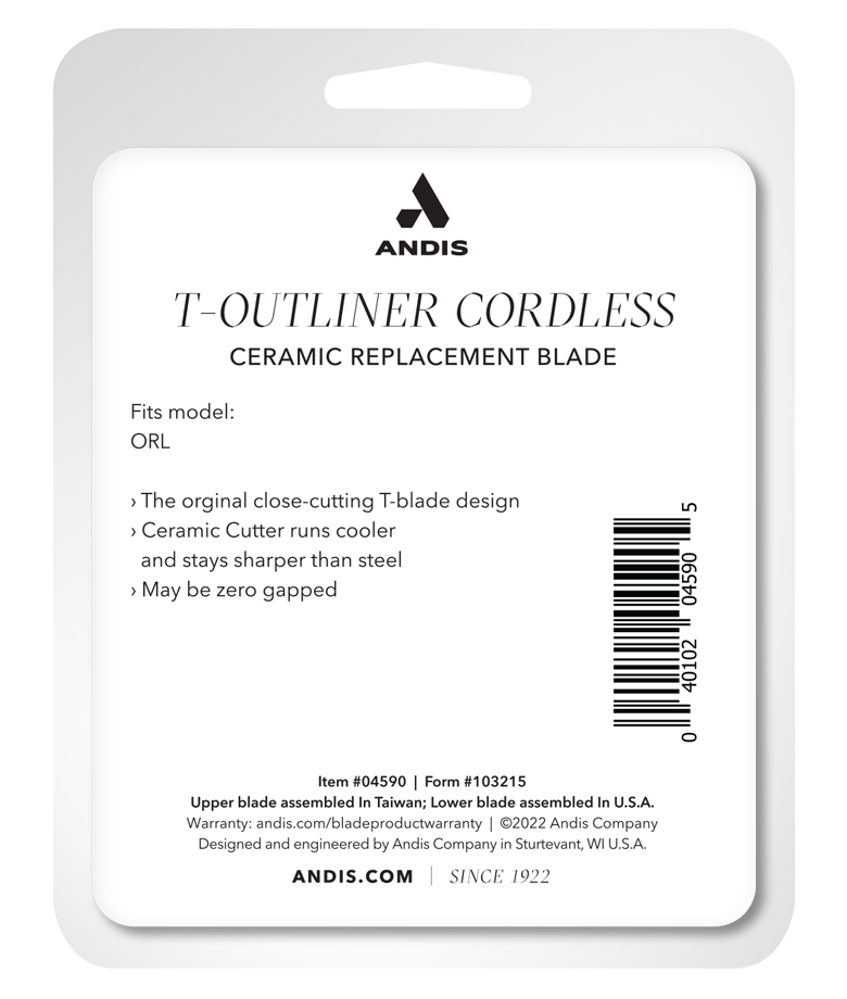 Andis Cordless T-Outliner Li Ceramic Replacement Blade by Andis - Sustainable Living (View 4)