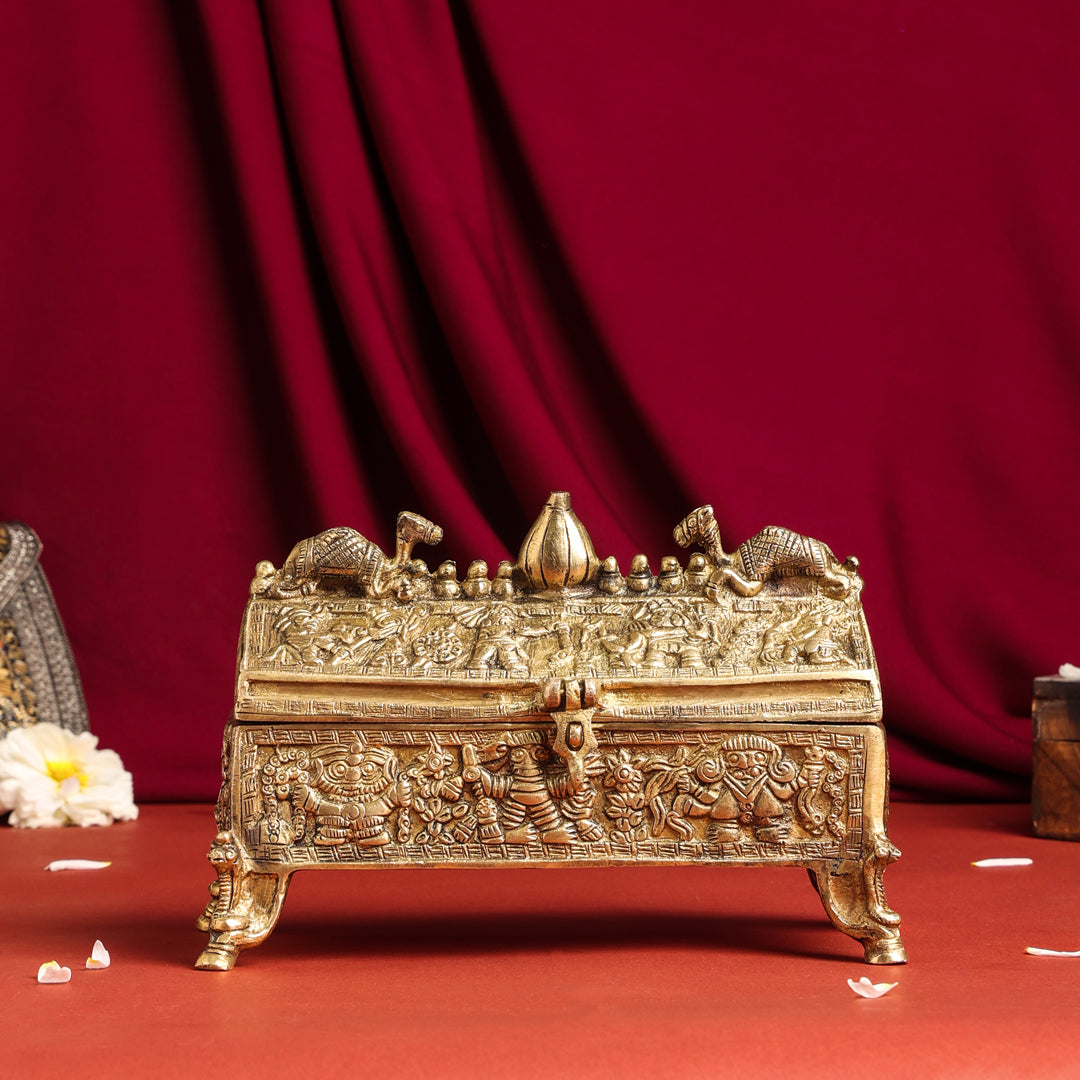 Brass Camel Jewellery Box (6 Inch) - Eco-friendly - Sama Homes