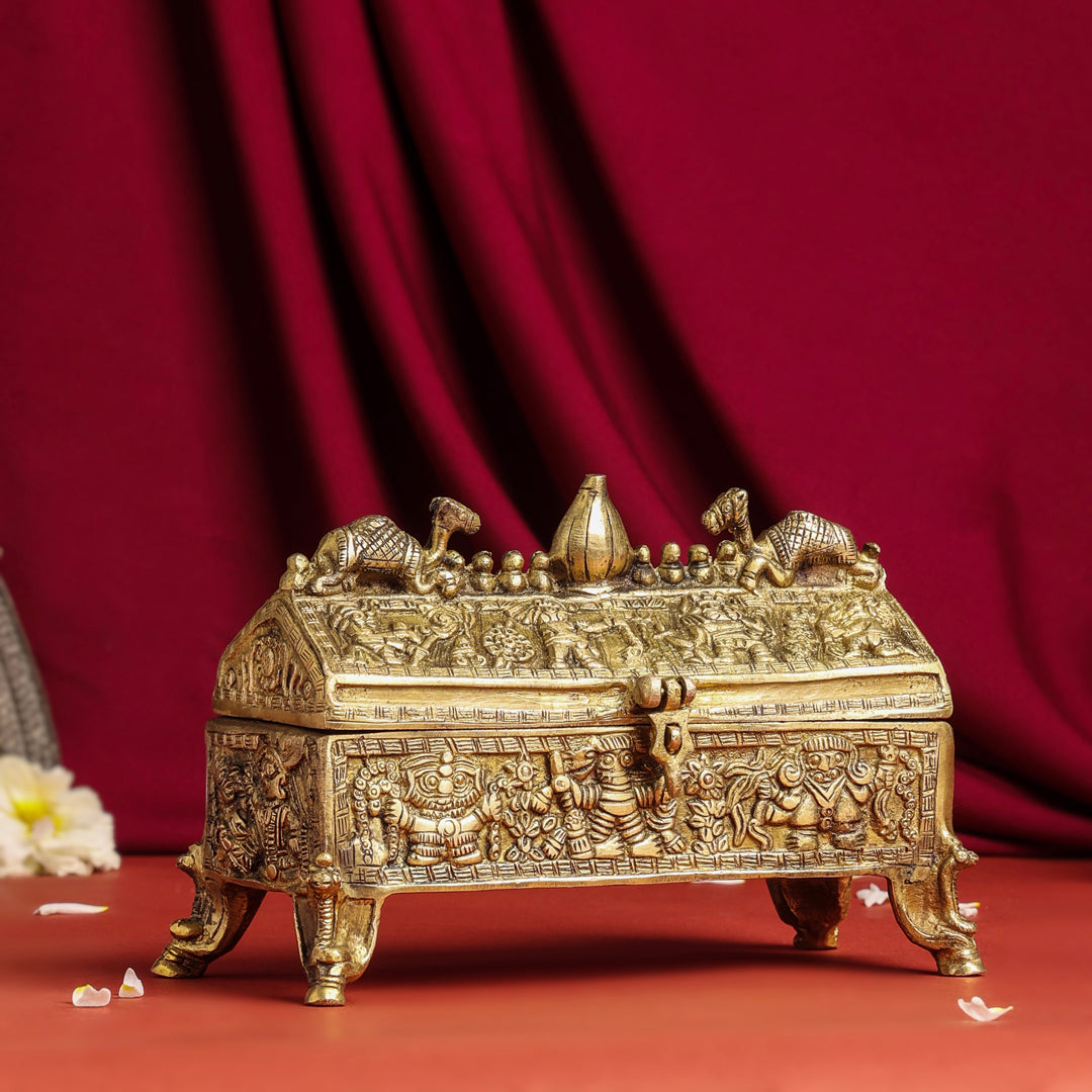 Brass Camel Jewellery Box (6 Inch) - Image 2