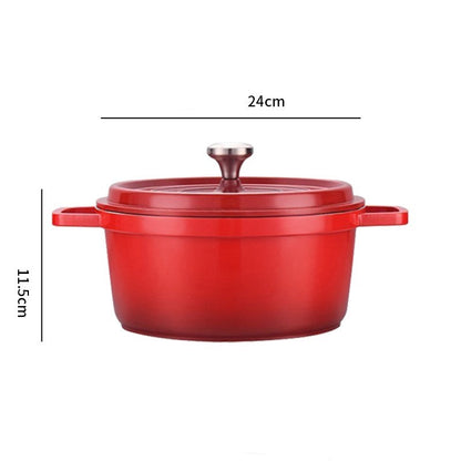 Ceramic Stew Pot with Lid – Aluminum Alloy, Heat-Resistant, 20cm/24cm – Ideal for Soups & Gifting by SAMA Homes - 0 (View 6)