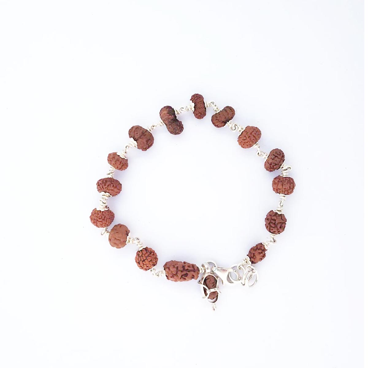1 to 14 Mukhi with Ganesh & Gauri Shankar Rudraksha Siddha Bracelet in Pure Silver - Eco-friendly - Sama Homes