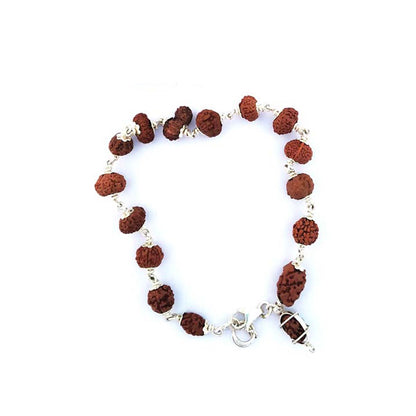 1 to 14 Mukhi with Ganesh & Gauri Shankar Rudraksha Siddha Bracelet in Pure Silver by SAMAHealing - Rudraksha Bracelets (View 2)