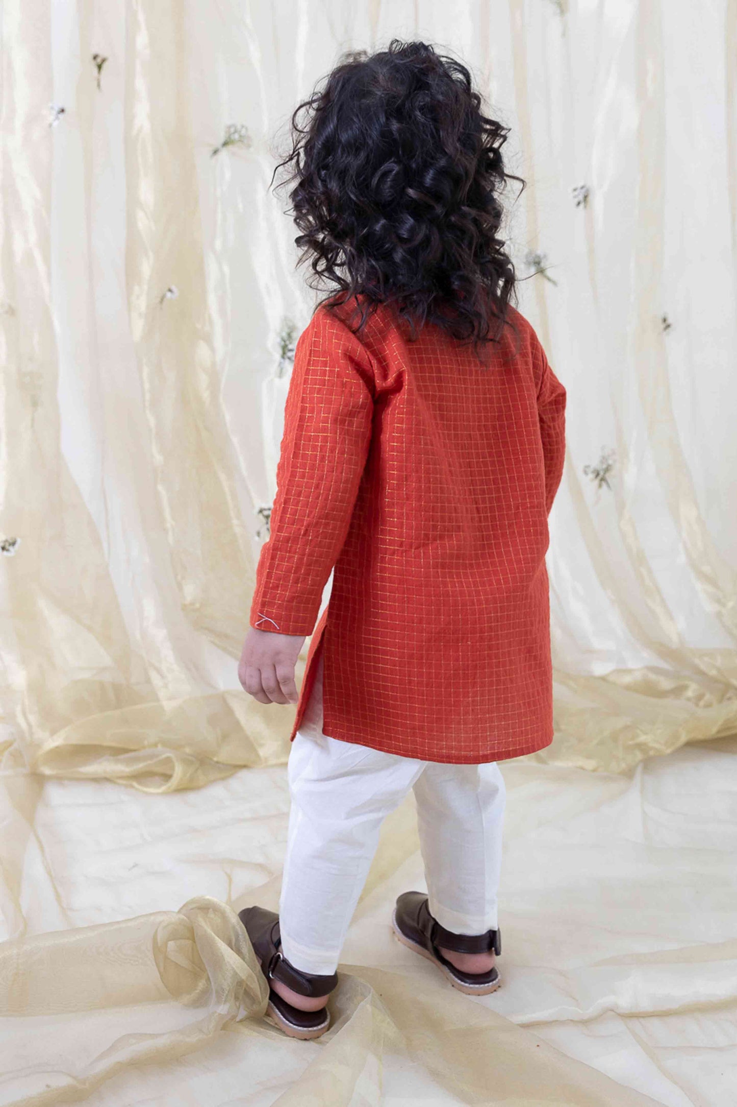 Chidiya Udd Zari Kurta Set - Red