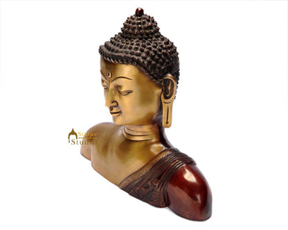 Bronze meditating buddha indoor room table décor brass statue old tibet art 14" by vendor-unknown - Buddha (View 4)