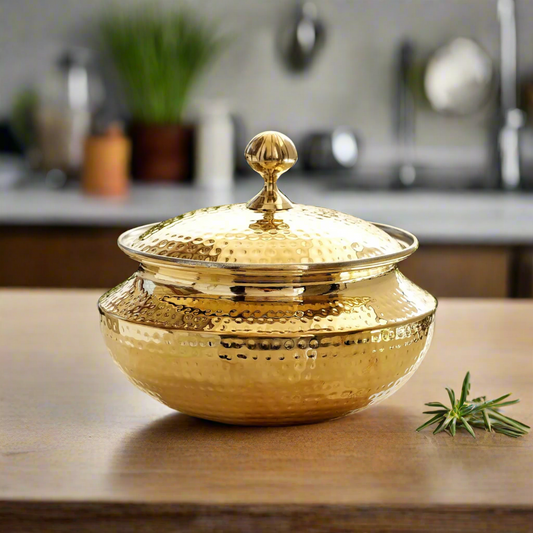 High Quality Brass Handi Set With Tin Coating Inside | Brass Cooking Ware - 01 No.