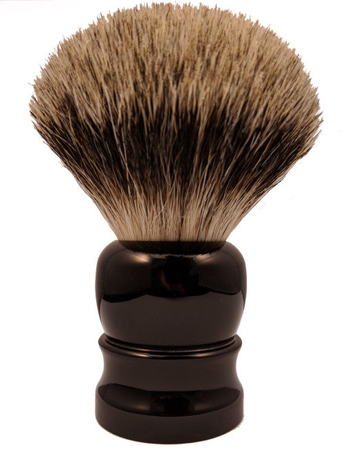 Badger Shaving Brush (Unbranded), H:110, L:63, K:30, Dark Wood Handle - Eco-friendly - Sama Homes