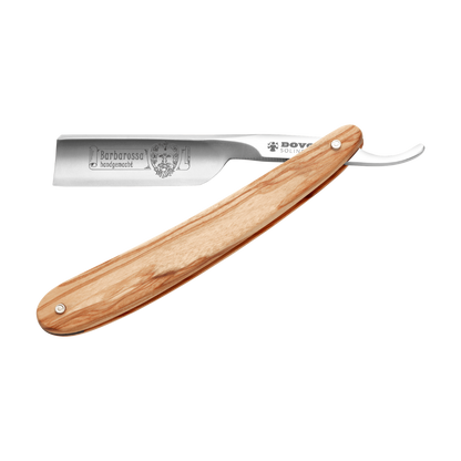 Dovo Short Blade Straight Razor, "Barbarossa" 5/8", Carbon Steel, Full Hollow Grind, Olive Wood Handle by Dovo - Straight Razor