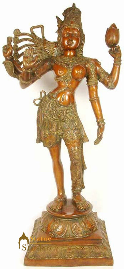 Brass Large Size Lord Shiva Ardhanarishvra Rare Sculpture 40" by vendor-unknown - Hindu Gods (View 4)