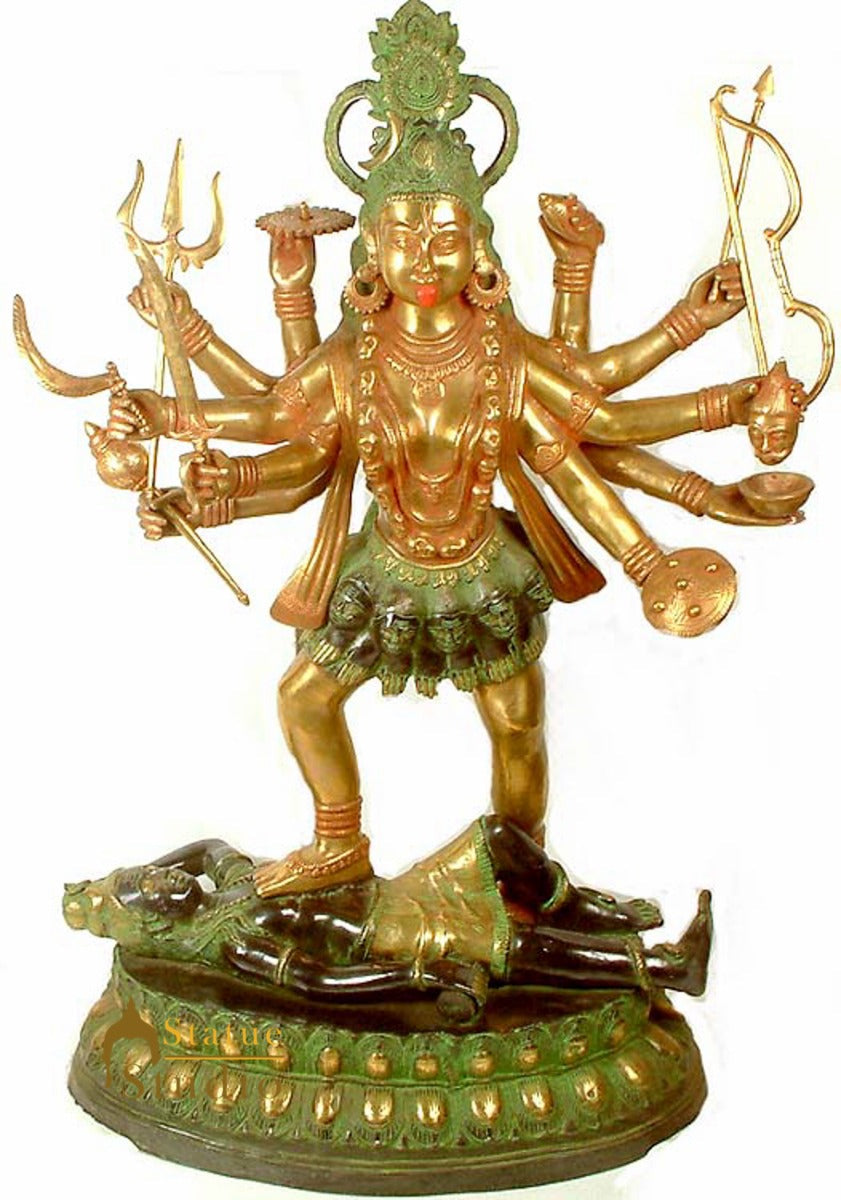 Large Size Indian Hindu Goddess Maa Kali Sculpture For Temple 27" - Image 2